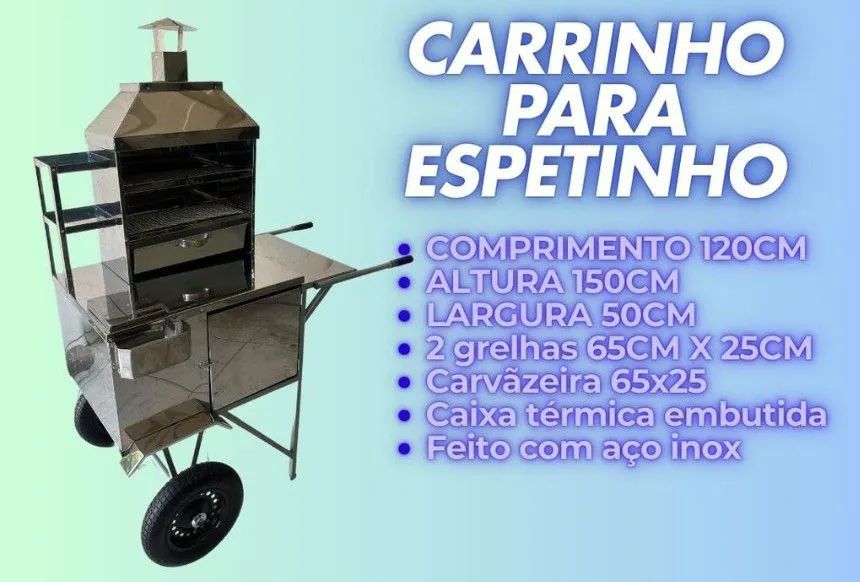 Carrinhos de lanches inox diversos modelos em até 10x sem juros no cartão  - Foto 5