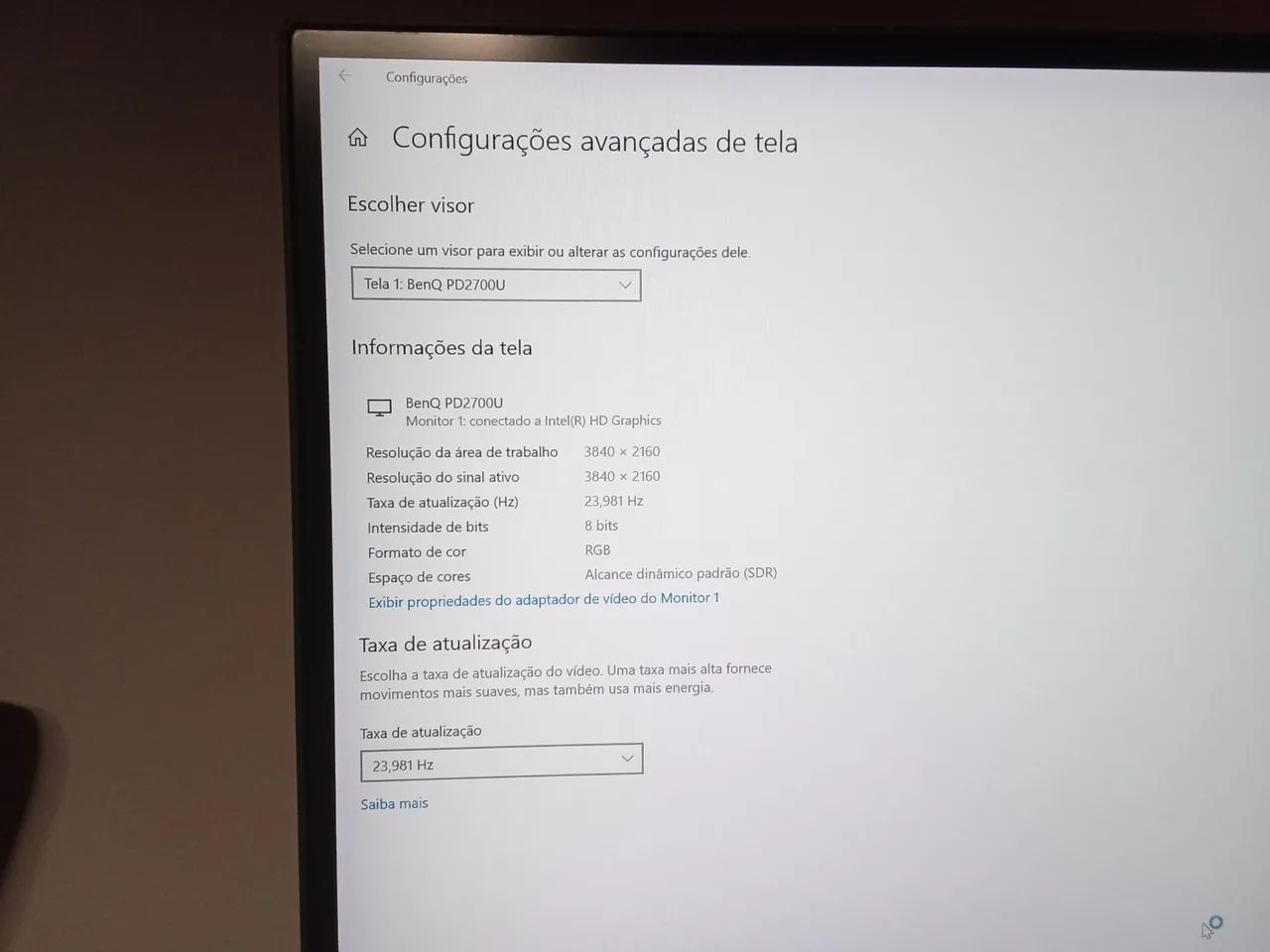 Monitor Benq 4k Top funcionando perfeitamente - Foto 4