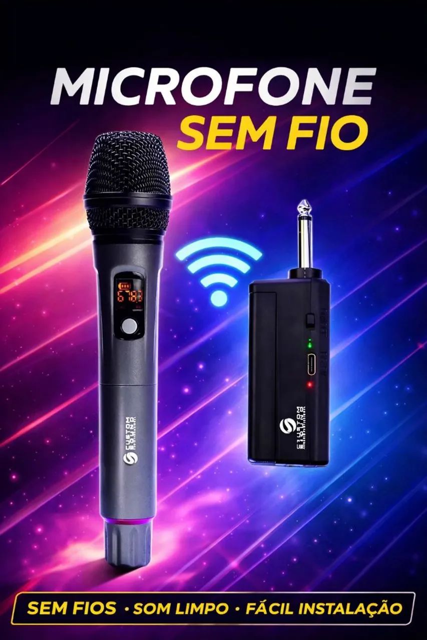 Microfone sem fio custom soud  - Foto 2