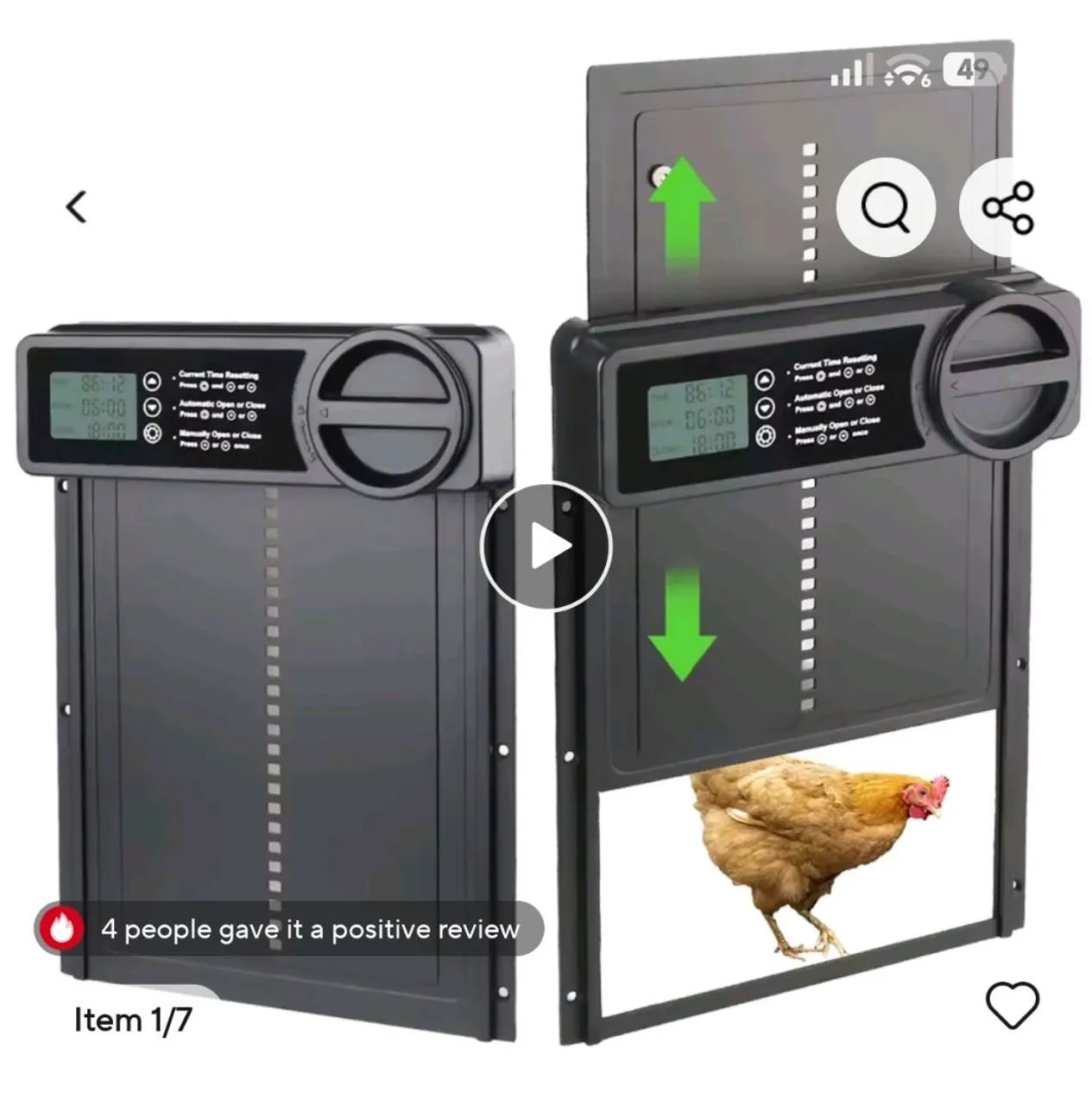 Porta automática galinheiro 