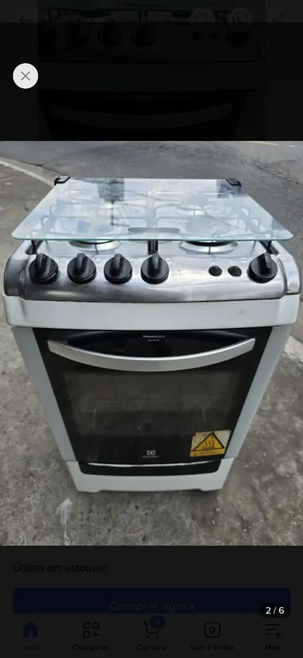 Fogão Electrolux 4 bocas automático 