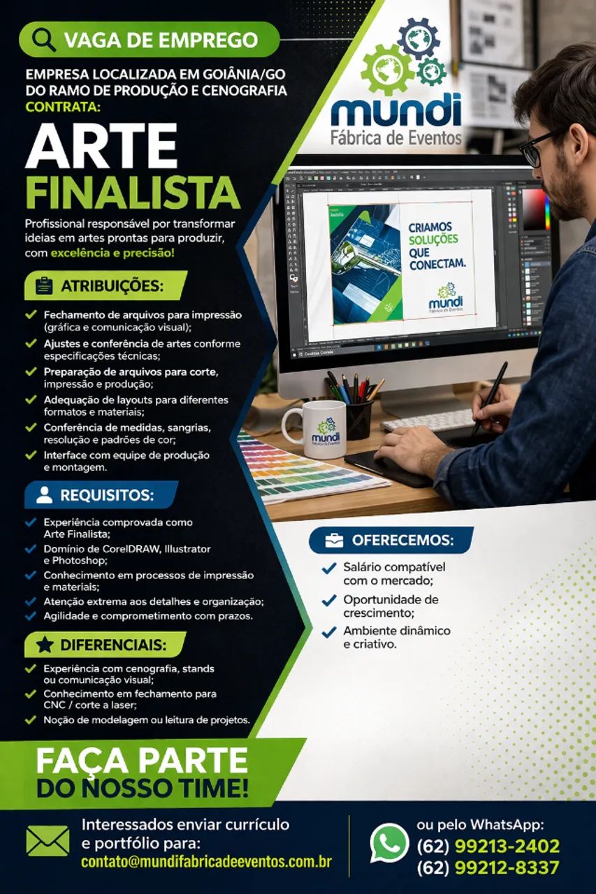 VAGA DE EMPREGO - ARTE FINALISTA