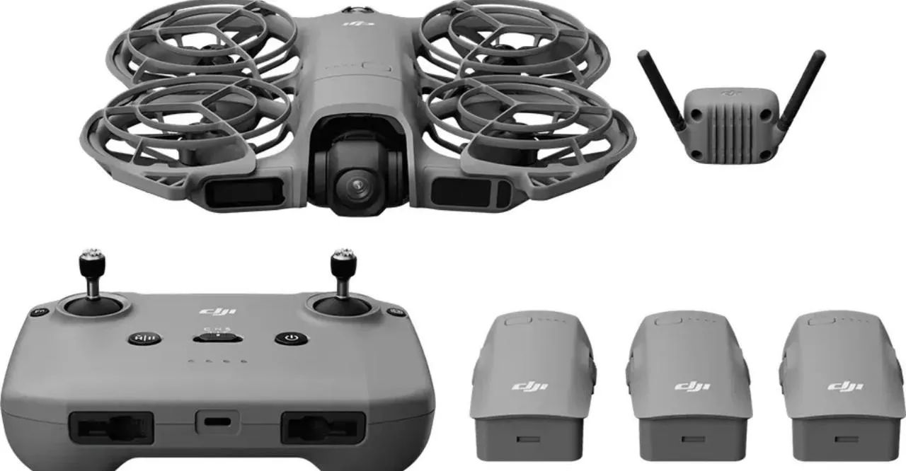 Drone Dji Neo 2 Fly More Combo - Completo C/ Controle Cinza  3 baterias  - Foto 2