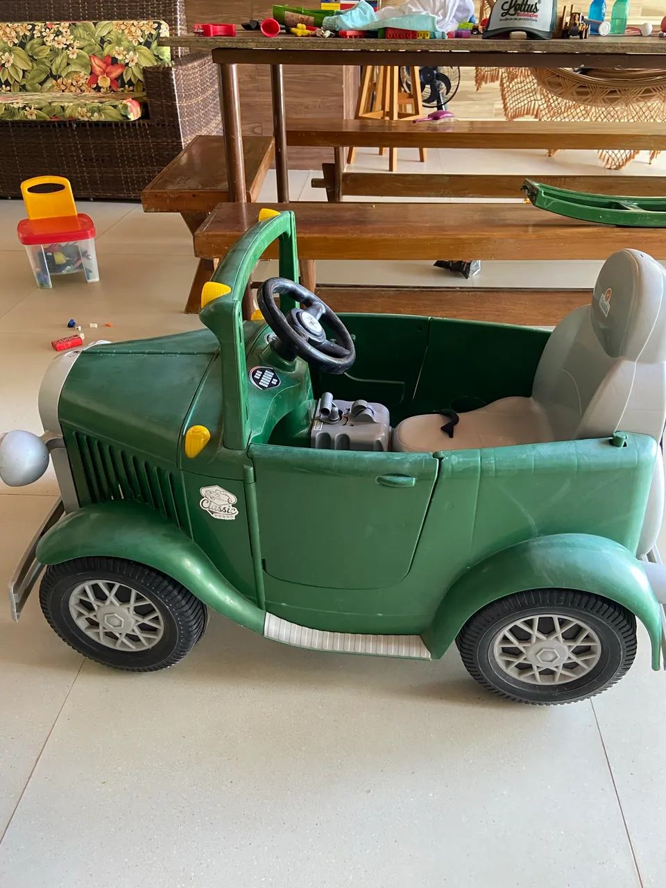 Carrinho de Passeio e Pedal Infantil Calesita calhambek Verde  - Foto 3