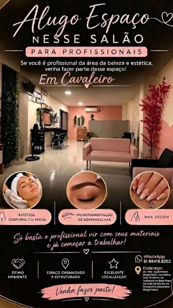 Aluguel de espaço em salão 