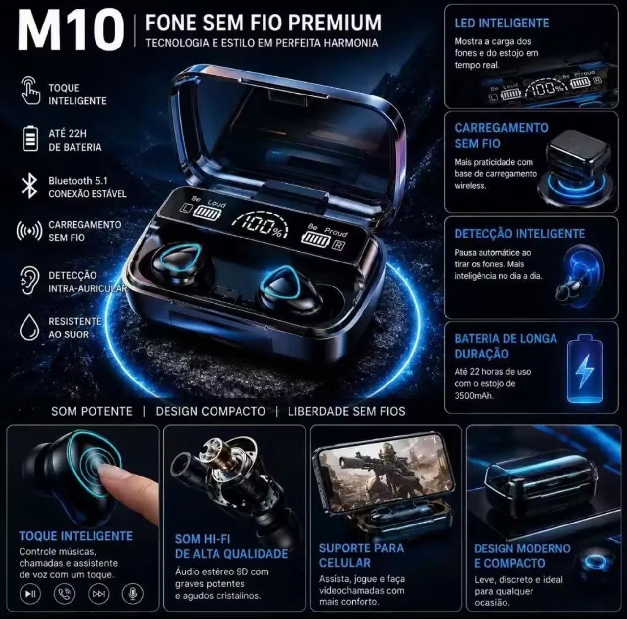 Fone de ouvido sem fio - Foto 2