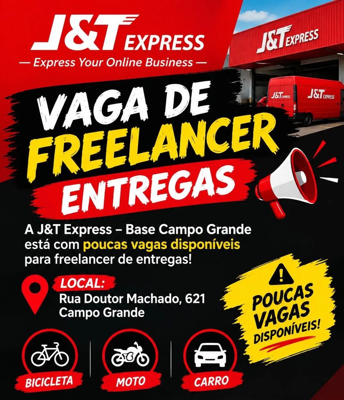 Vagas para entregador freelancer 