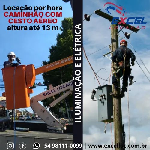 LOCAÇÃO DE CAMINHÃO COM CESTO AÉREO