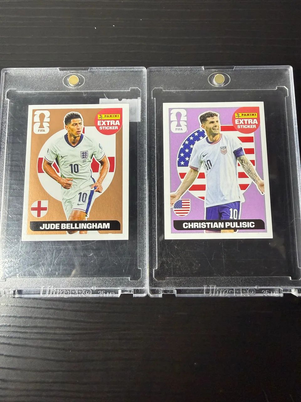 Figurinhas legend da copa: Bellingham bronze e Pulisic Lílas
