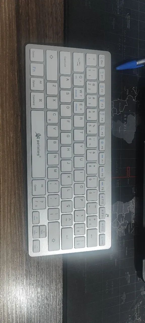 Teclado wirelles branco slim