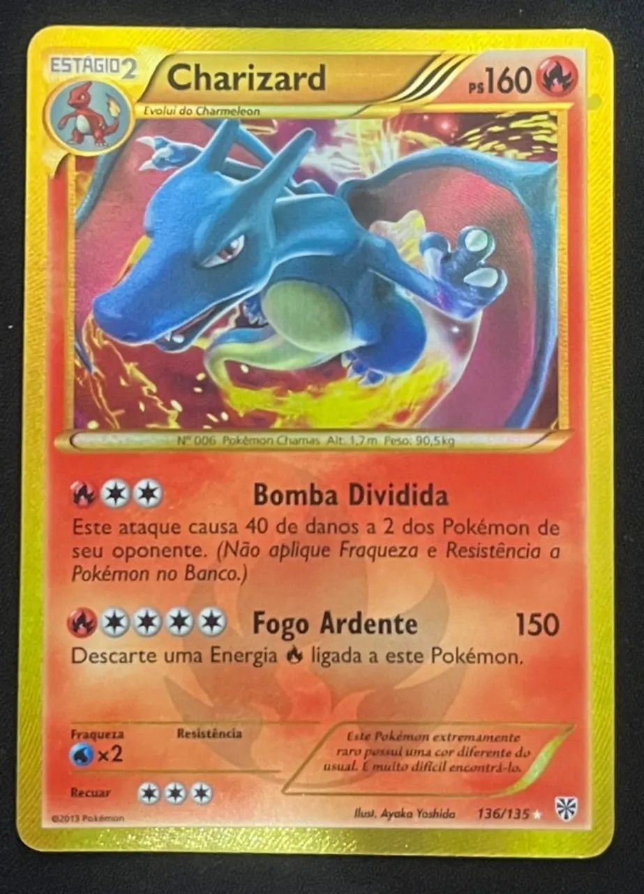 CHARIZARD SHINY 136/135 - TEMPESTADE DE PLASMA (2013) - PORTUGUÊS