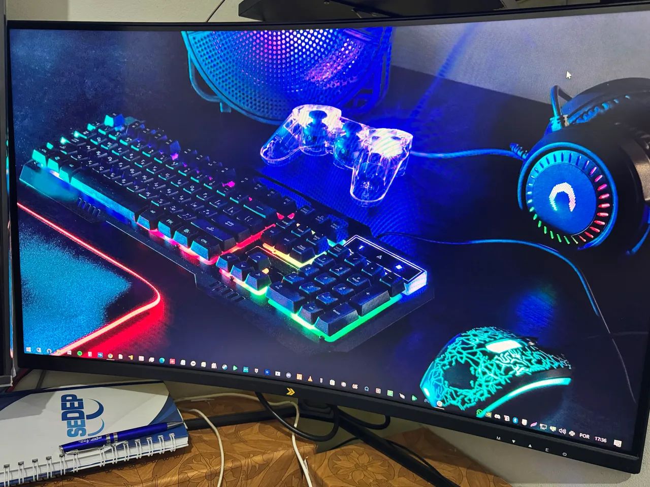 Monitor gamer curvo 31.5 polegadas 