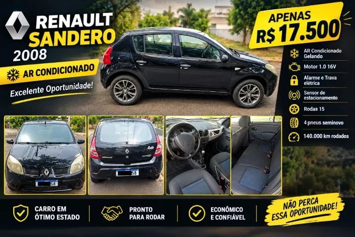 Renault Sandero AUTHENTIQUE HI-FLEX 1.0 16V 5P 2008