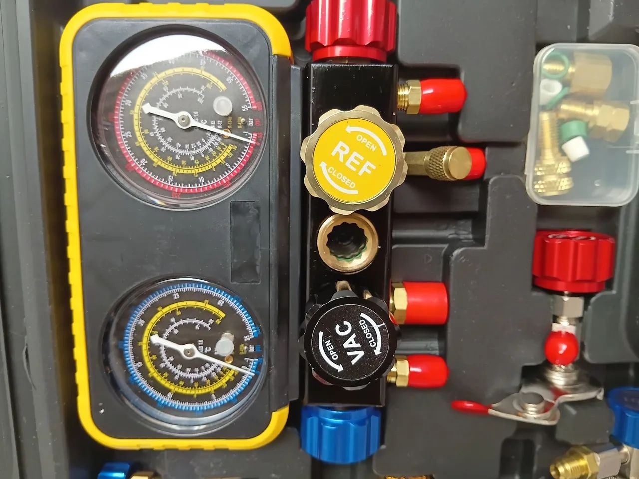 Manifold Ar-Condicionado com Mangueiras - Novo, na Maleta - Foto 4