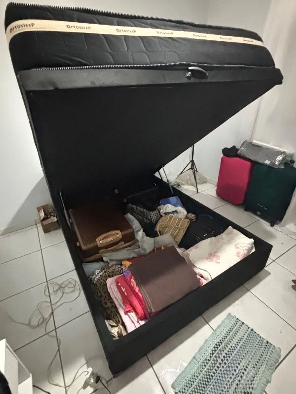 Cama casal com base baú  - Foto 3