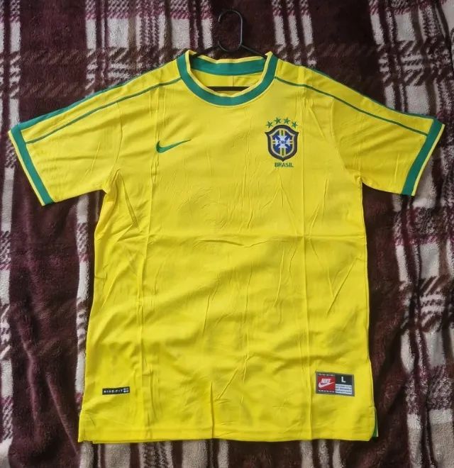 Camisa retro seleção brasileira 1998 - Foto 4