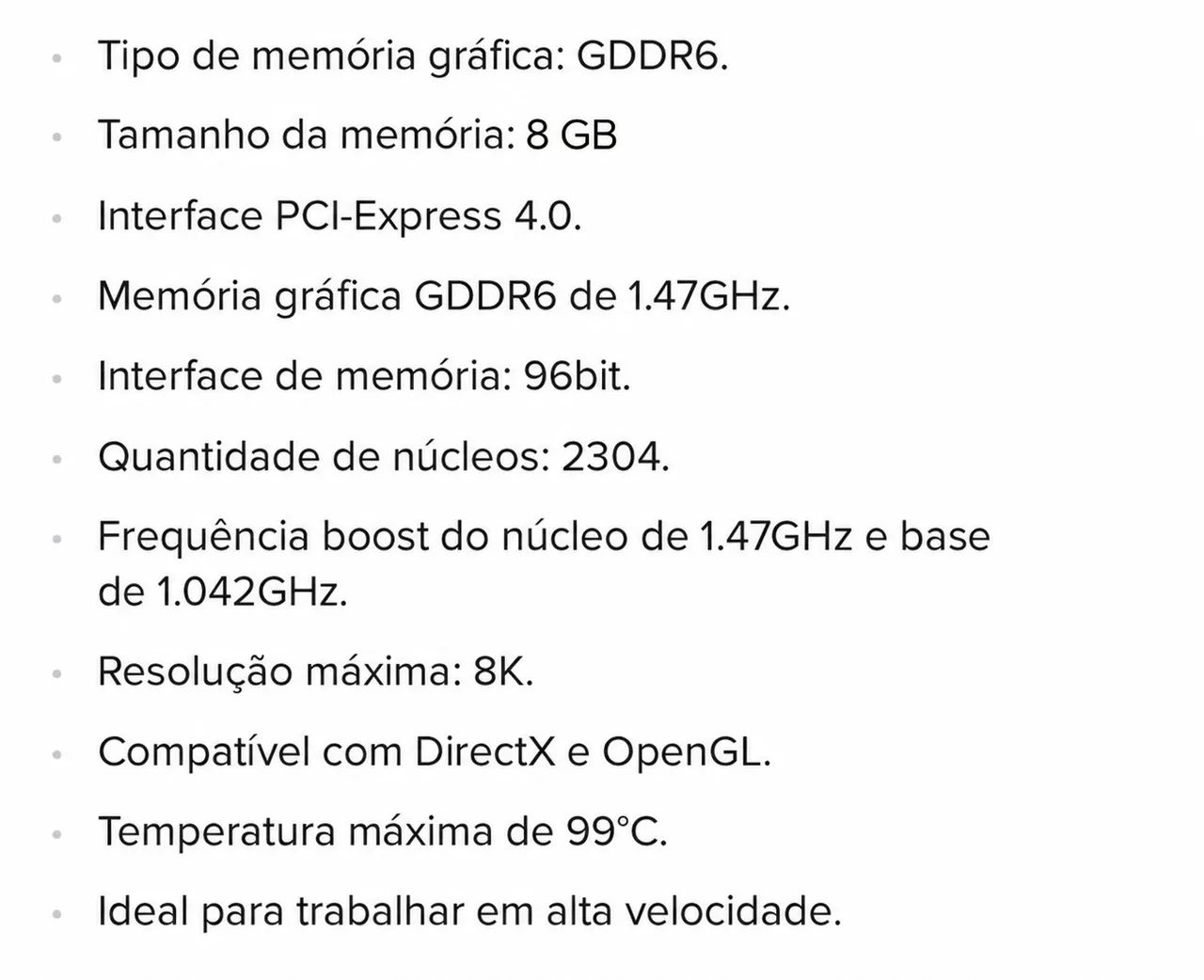 PLACA DE VÍDEO RTX 3050 8 GIGAS  - Foto 4