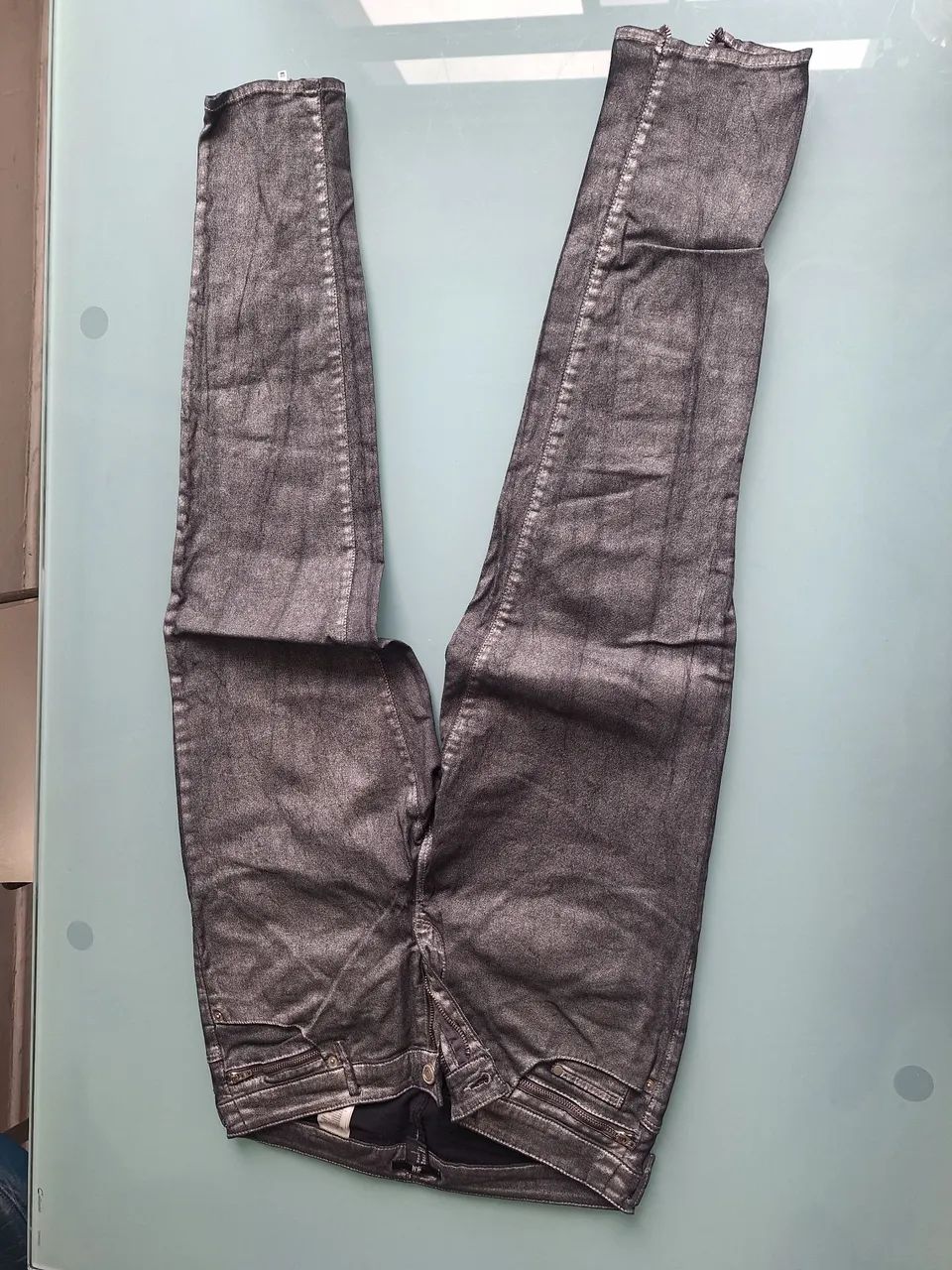 Calça jeans prata importada 40 - Foto 5