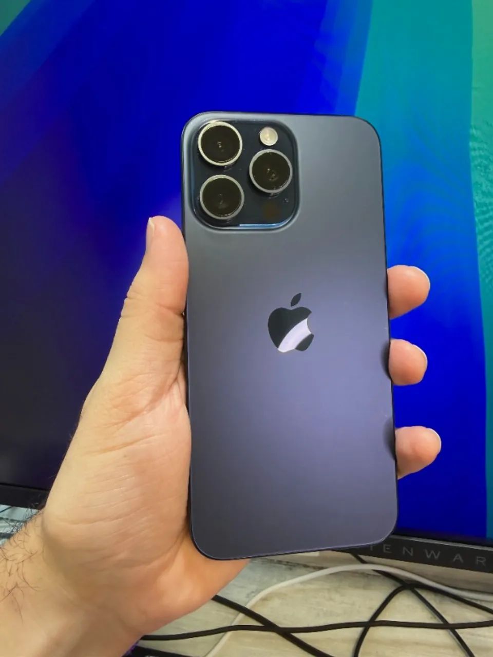 iPhone 15 Pro Max - 256GB - Azul Titânio - Foto 3