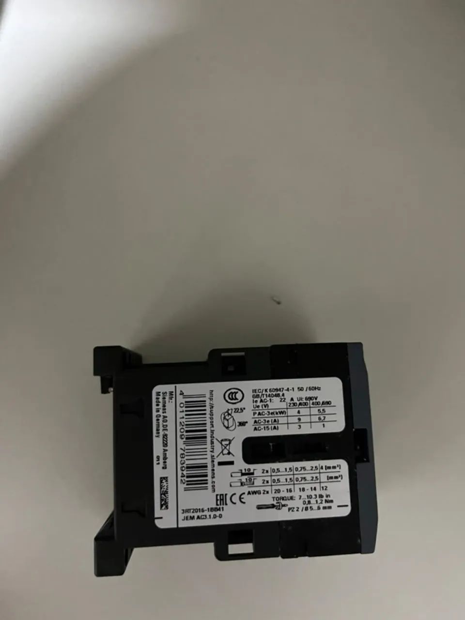 Contator Siemens SIRIUS 3RT2016 - Original - Foto 2