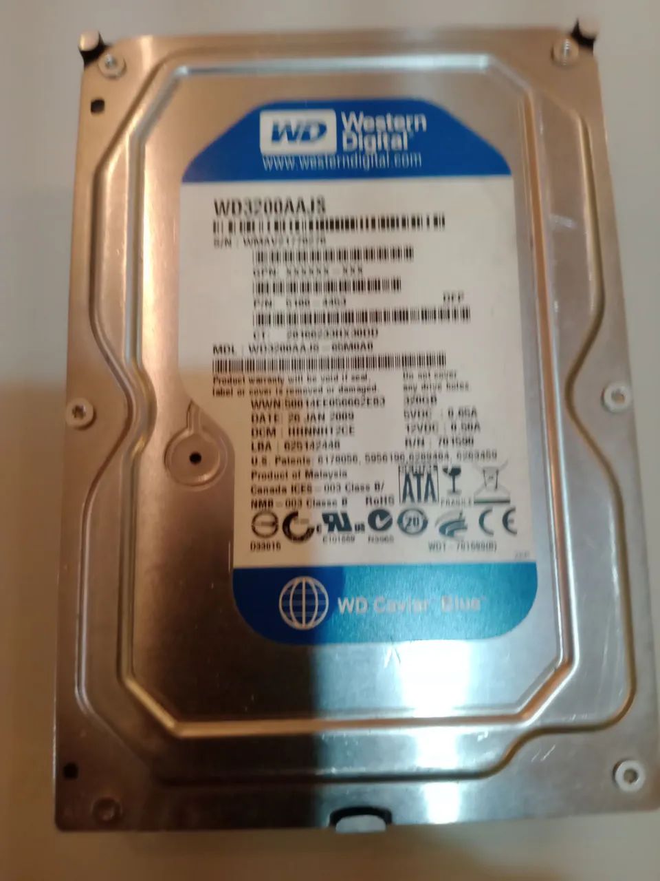 Hd Western Digital 320gb  para PC usado.