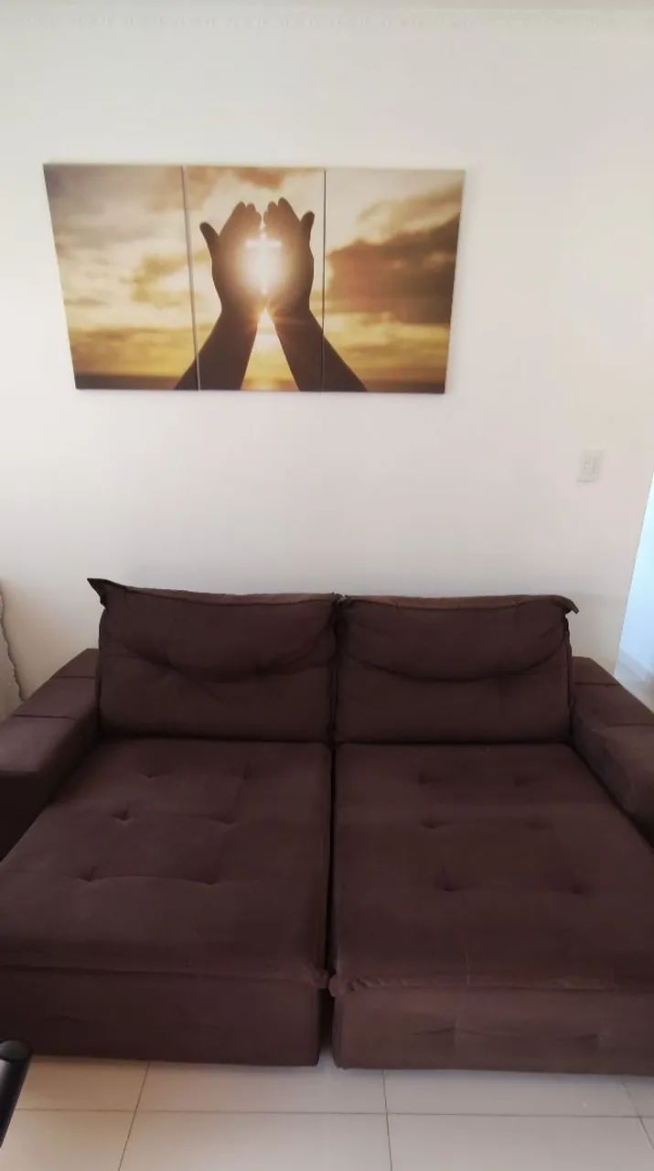 Sofá retrátil e reclinável (usado) - Foto 5