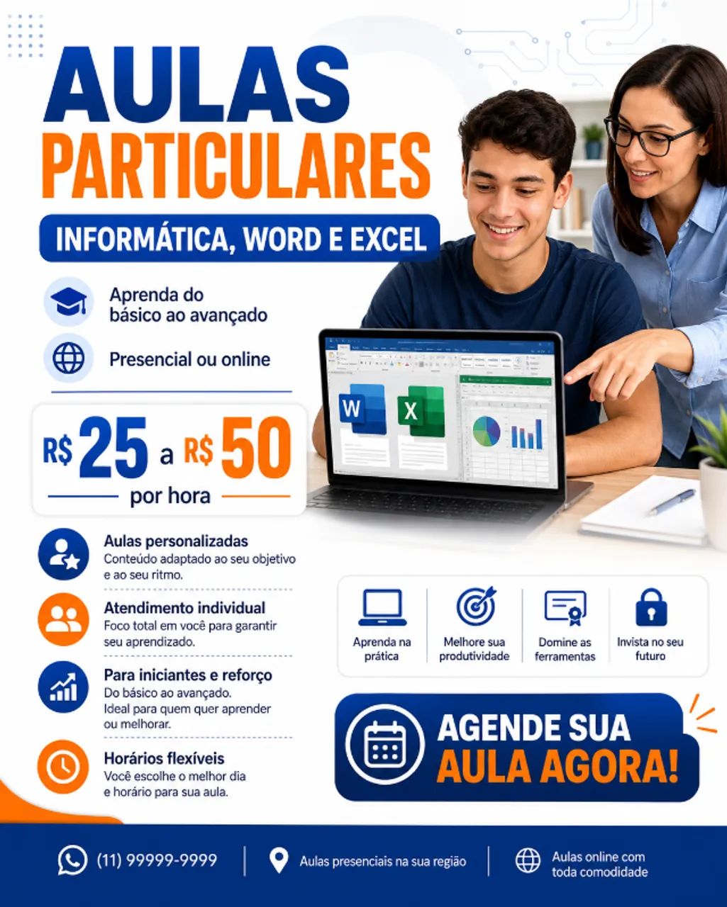 Aulas Particulares de Informática, Word e Excel
