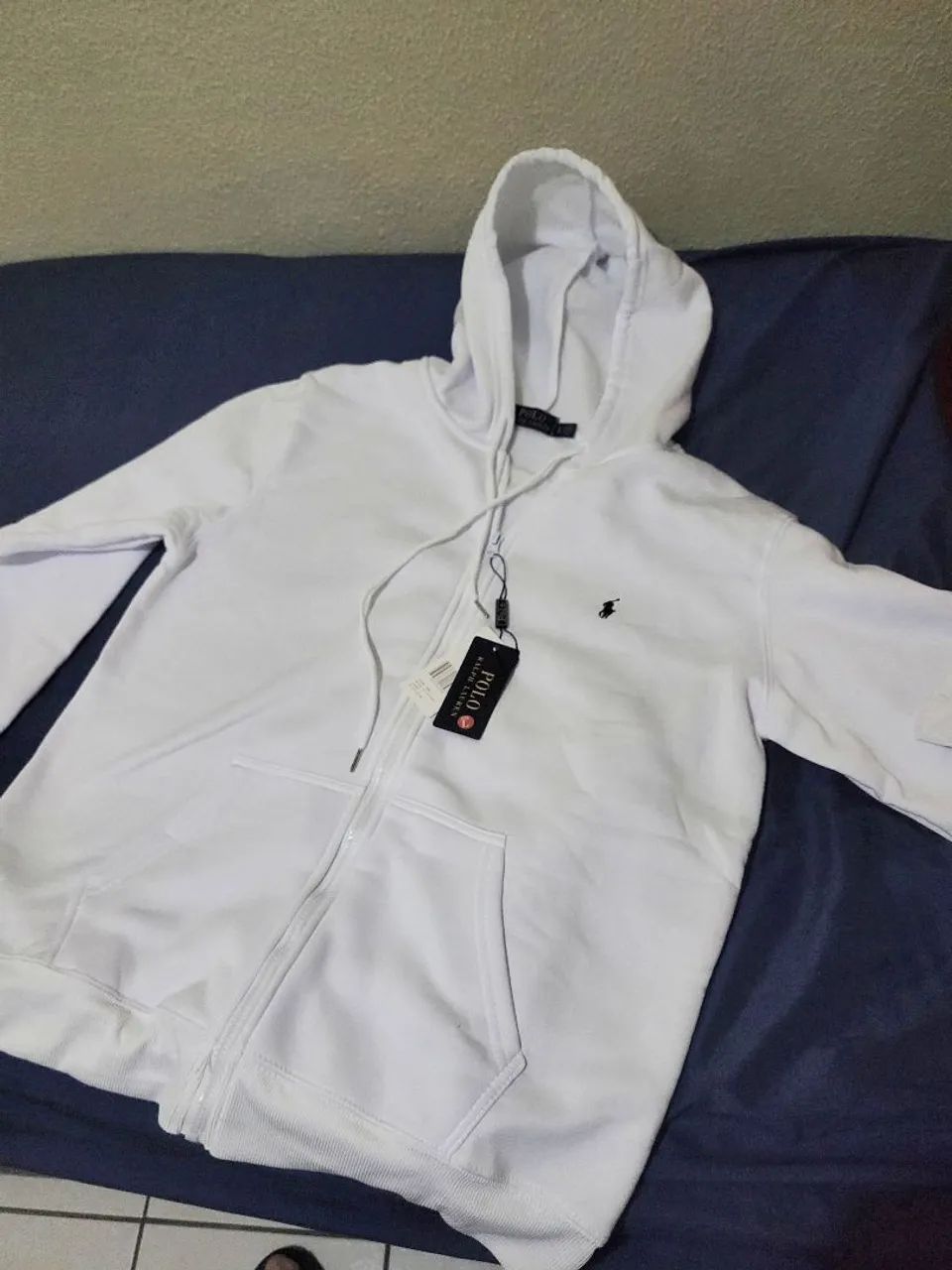 Moletom Ralph Lauren Zip Up Branco - Foto 2