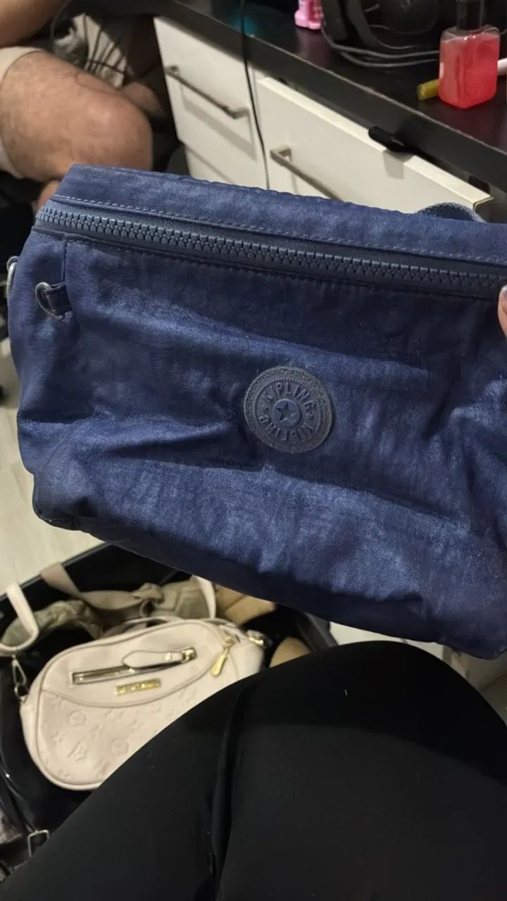 Lancheira Kipling original AZUL METALICO 