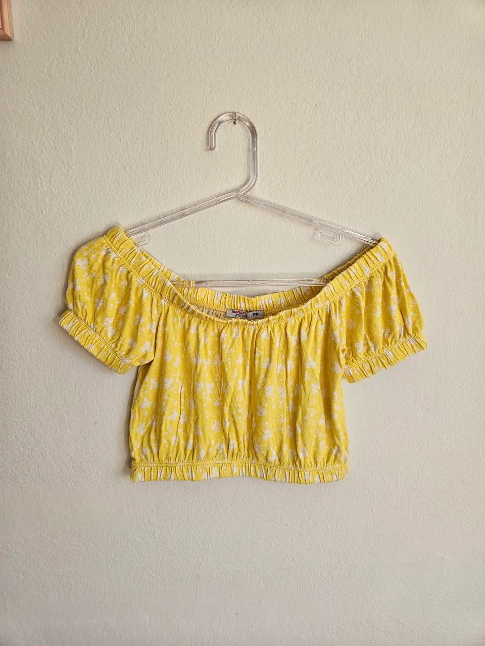 cropped amarelo, tam pp