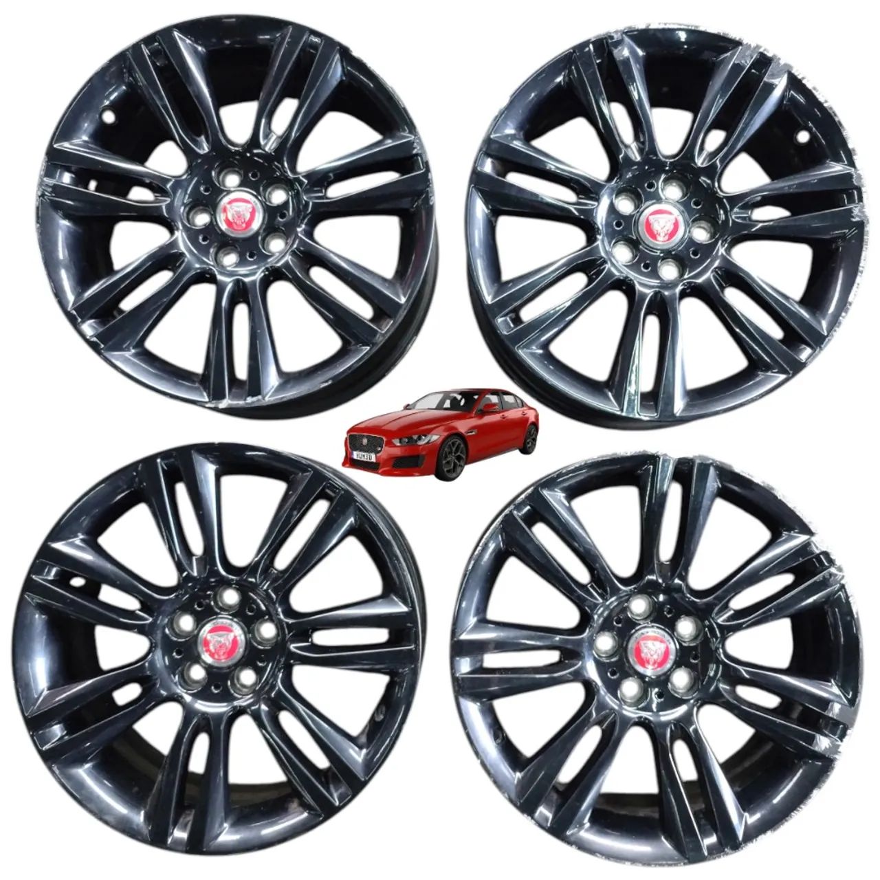 JAGUAR Spare ホイール 18インチ Jogo Roda Aro 18 5x108 Jaguar Xe Xf F Pace 2019 2018 Detalhe Preto