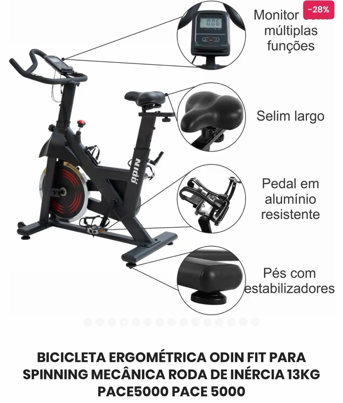 bicicleta ergométrica odin fit  - Foto 4
