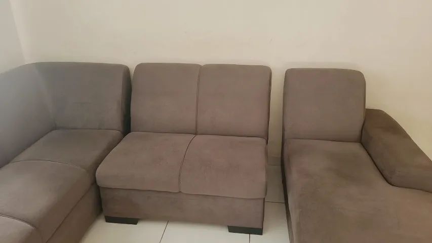 SOFA CANTO/ MESINHA - MARROM CLARO ACINZENTADO - Foto 2
