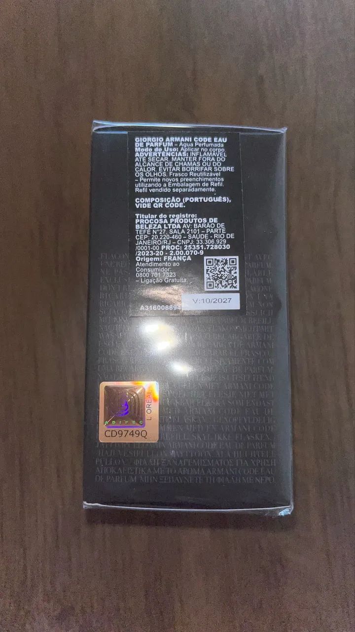 Perfume Armani Code Original Lacrado Com NF