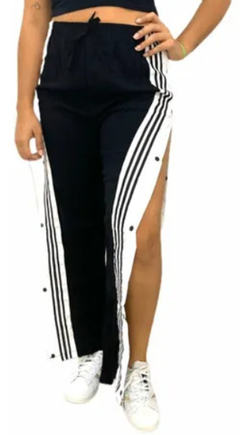 pantalona com botoes laterais