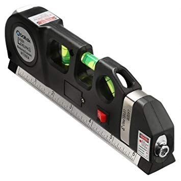 Nível a Laser com Trena 2,5m Nível com 3 pontos 