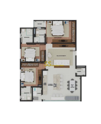Apartamento com 3 dormitórios à venda, 110 m² por R$ 555.000,00 - Santo Agostinho - Franca - Foto 16