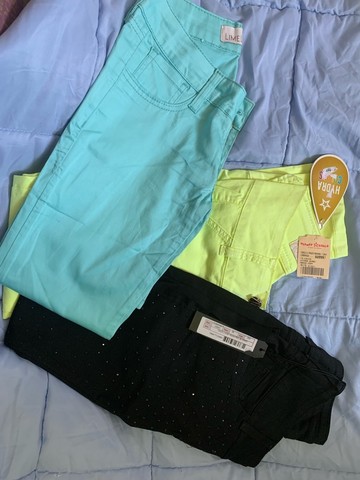 Calça 35 cada (jeans e color do 34 ao 40)