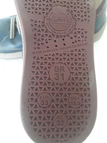 Sapatenis Infantil Kidy Softness tam 31 Br-Azul Marinho seminovo - Foto 5