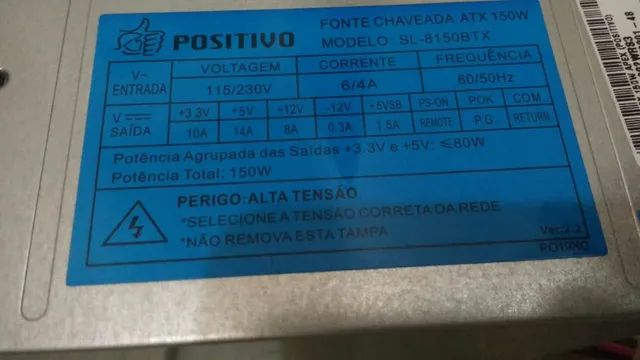 Fonte chaveada ATX 150W (Defeito) - Foto 2