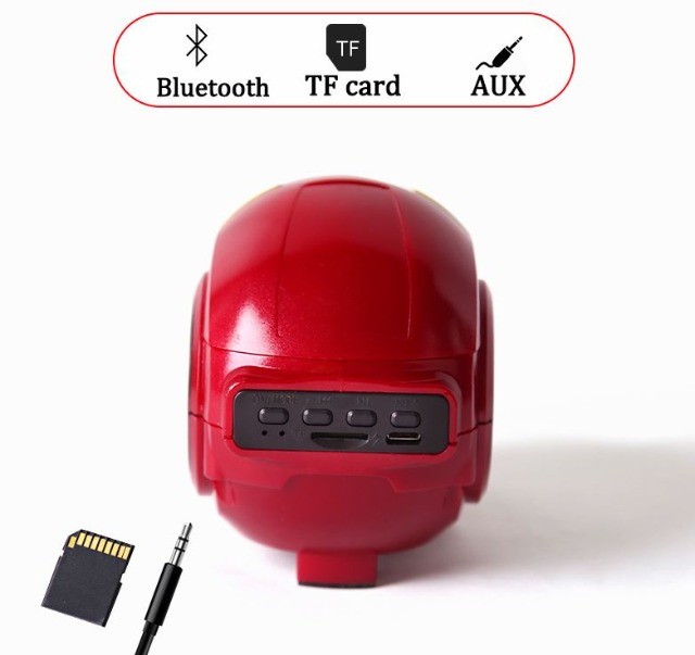 Mini Caixa de Som Homem de Ferro Via Bluetooth - Frete Grátis pelo Site Nikompras - TO