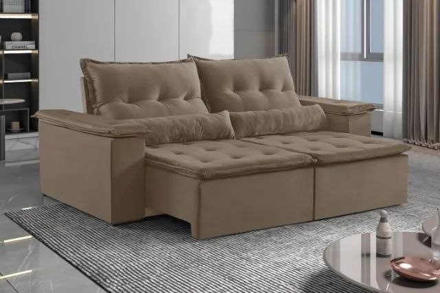 Sofá Retrátil e Reclinável Munique 2.50 - Receba Hoje Ou Amanhã!!!Out23 - Foto 3