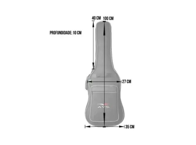 capa bag super luxo especial guitarra avs - Foto 2