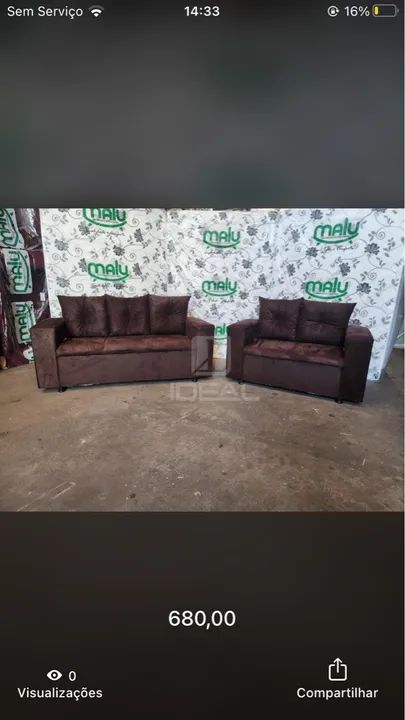 Sofá conjunto por apenas 700,00