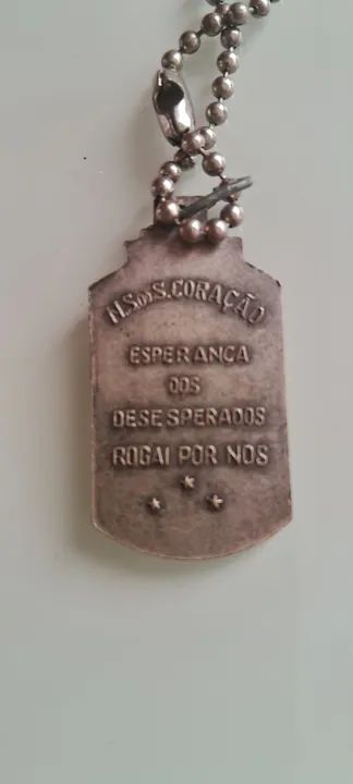 Antigo e Raro Cordão com Medalha Nossa Senhora do Coração - Foto 2