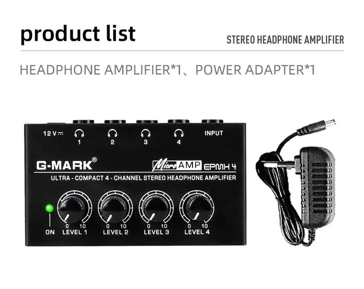 Amplificador de Fones de Ouvido 4 Canais G-Mark - Foto 3