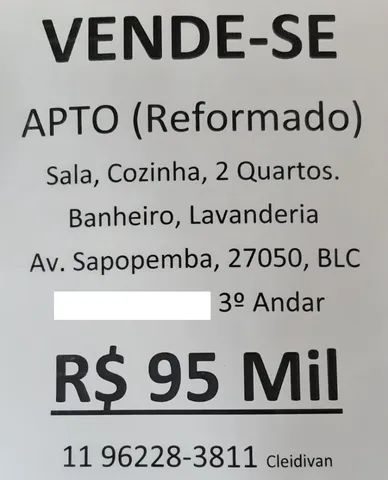 Captação de Apartamento a venda na Avenida Sapopemba, Cidade Satelite Santa Barbara, São Paulo, SP