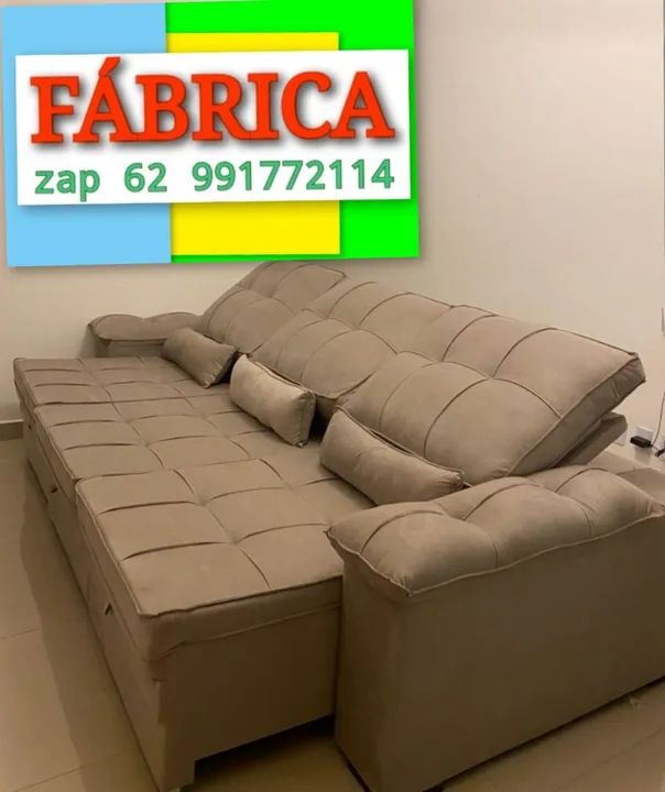 Sofá Retrátil E Reclinável Largura 2.90 cobrimos ofertas - Foto 5
