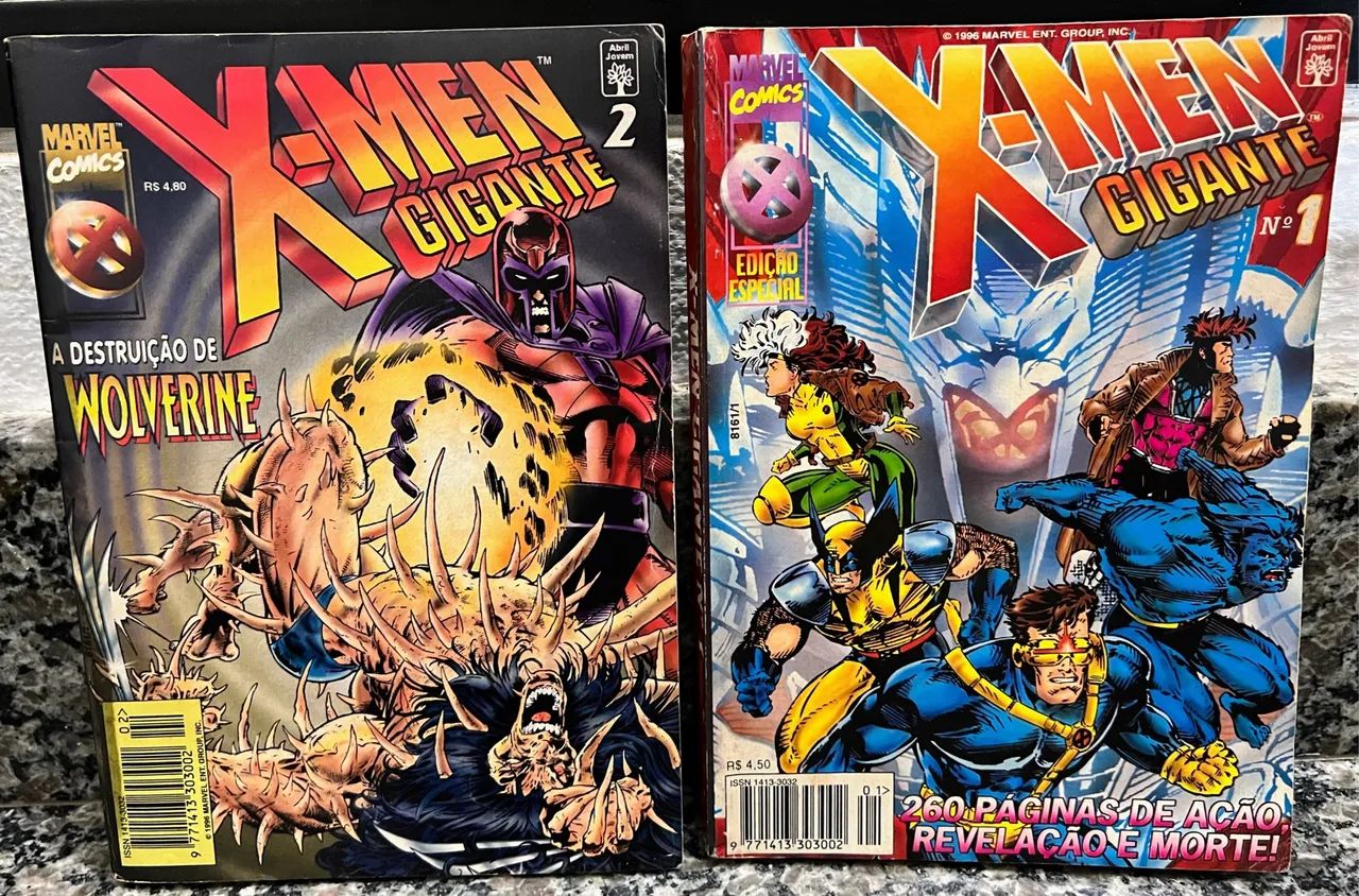 X men gigante número 1 e 2, editora abril de 1996, formatinho. - Foto 2