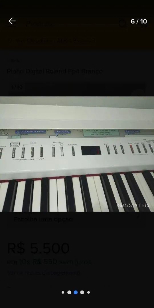 Piano Digital Roland FP-4 Branco - Foto 5